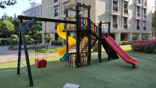 Ahşap 2 Kaydıraklı Park Oyun Grubu