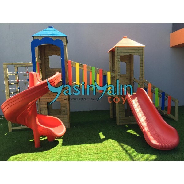 2 Kuleli Tırmanmalı Çocuk Park Grubu