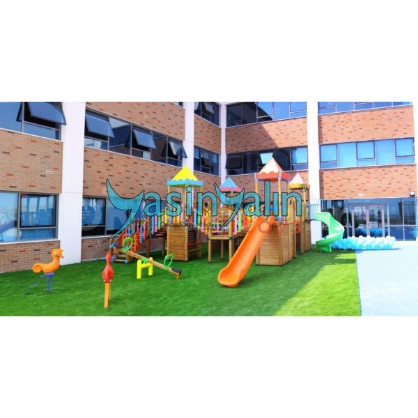 4 Kuleli Ahşap Çocuk Park Grubu