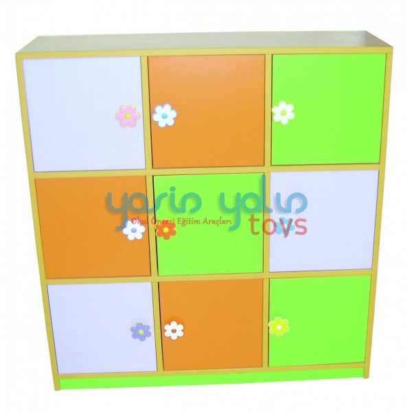 9 Kapakl� Dolap