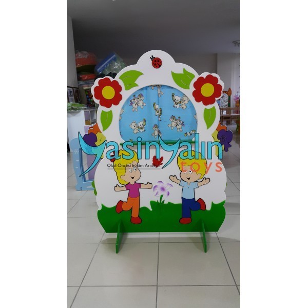 K�z ve Erkek �ocuk Fig�rl� Lavabo Aynas�