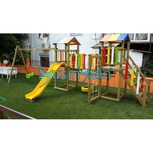 2 Kuleli Salıncaklı Çocuk Park Grubu
